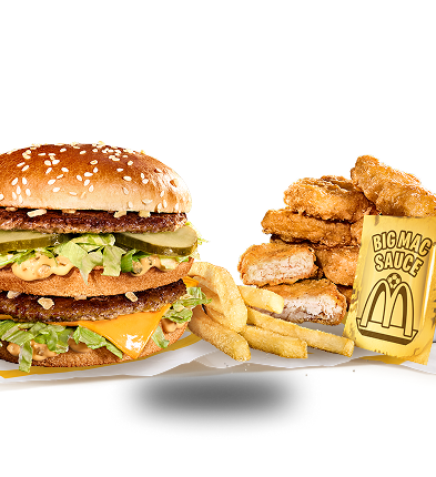 Zestaw McDonald’s FIFA World Cup z burgerem, frytkami i dodatkami