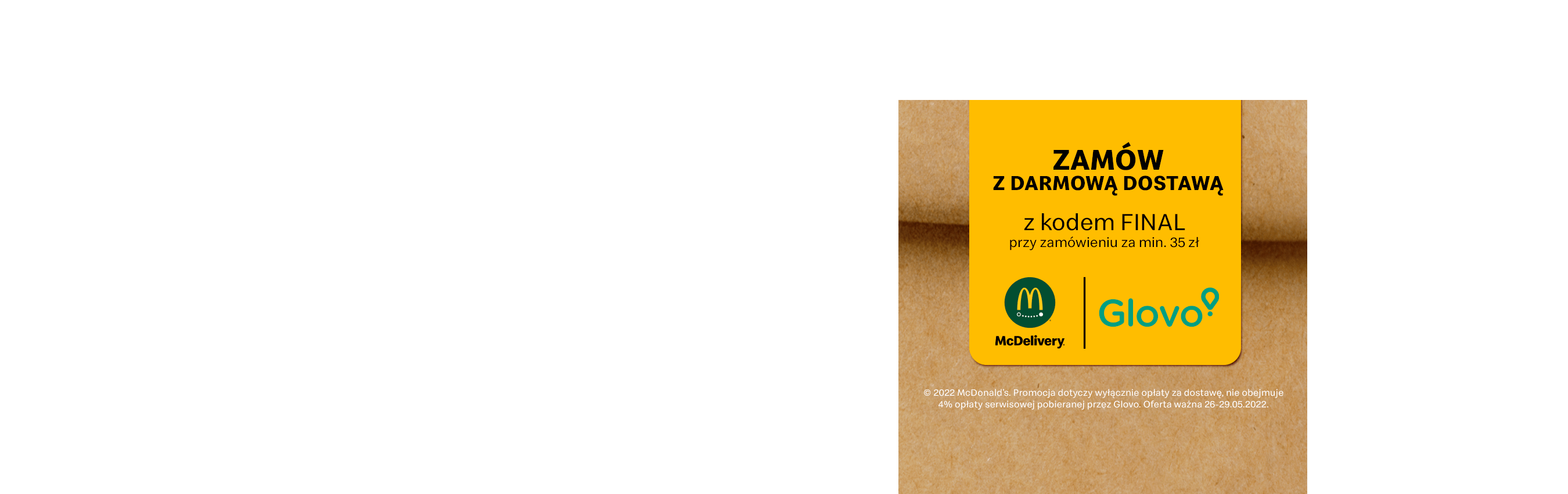 McDonald's: Burgery, Frytki, Sałatki, Desery, McCafé i inne!