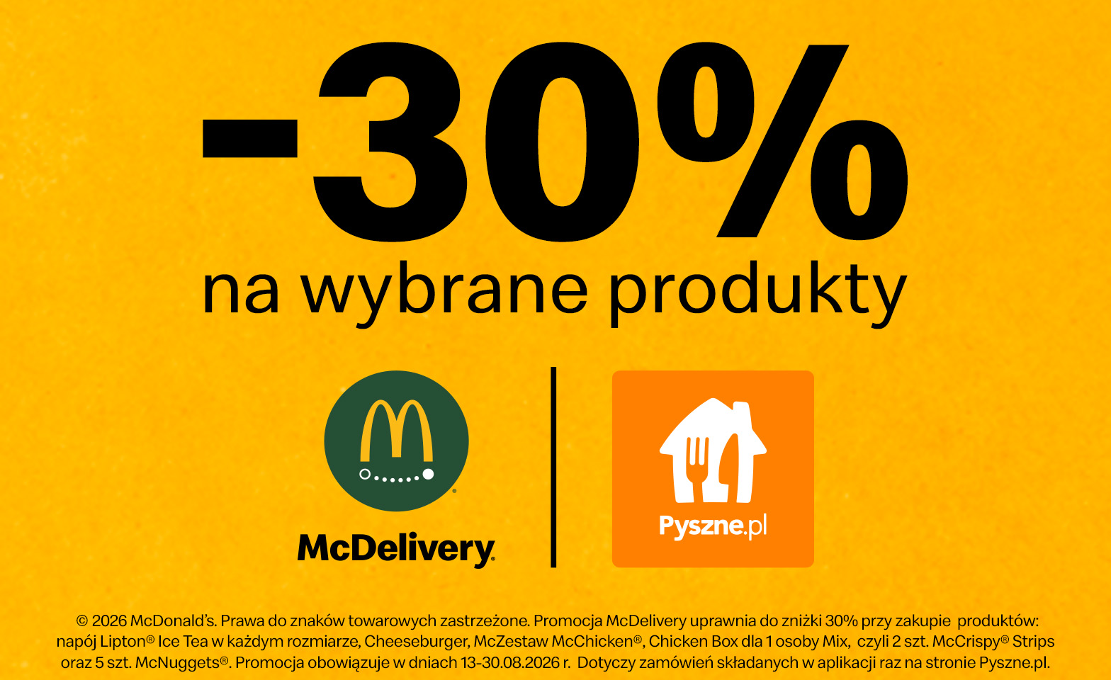 -30% na wybrane produkty
